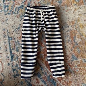 Childhoods Clothing Striped Gusset Pants - Navy and Cream - 2T